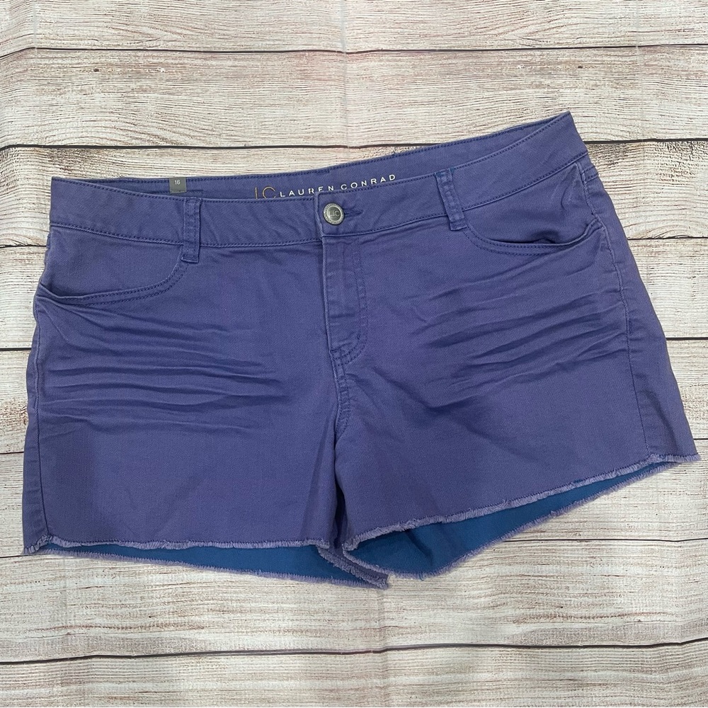 Purple LC Cutoff Denim Shorts